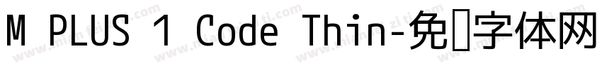M PLUS 1 Code Thin字体转换